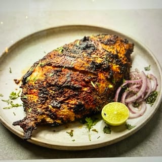 Achari Tandoor Pompano Rechado